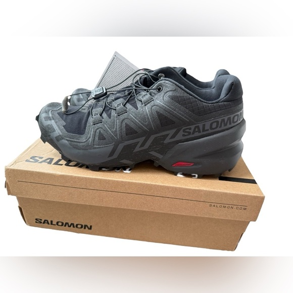 NIB Salomon Women’s Speedcross 6 Trail Running Shoes in Black/Phantom size 8.5 - Picture 4 of 10
